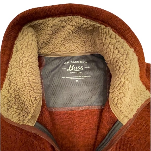 G.H. Bass & Co Men’s Medium Shirt Zipper Pullover - Picture 5 of 6